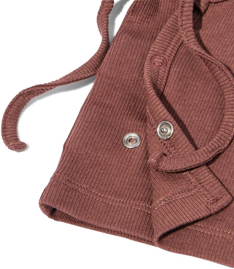 HEMA Baby T-shirt Rib Bruin (bruin) - Foto 2