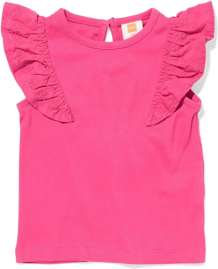 HEMA Baby T-shirt Rib Felroze (felroze)