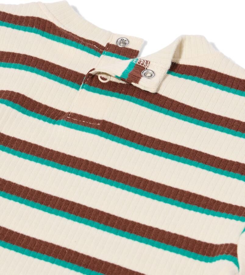 HEMA Baby T-shirt Rib Strepen 2 Stuks Ecru (ecru) - Foto 2