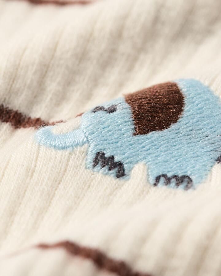 HEMA Baby T-shirt Rib Strepen Olifant Ecru (ecru) - Foto 2