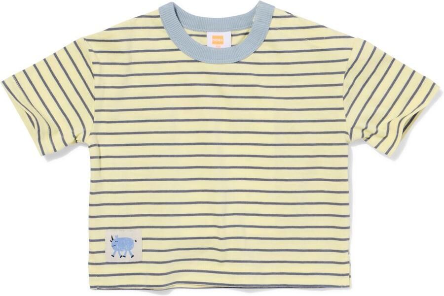HEMA Baby T-shirt Strepen Lichtgeel (lichtgeel) - Foto 2