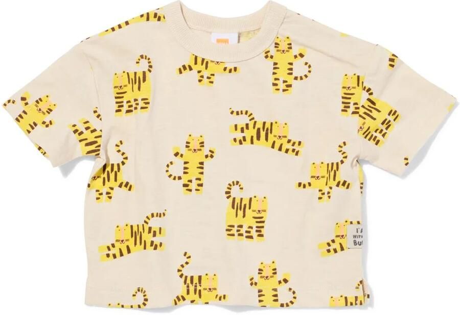 HEMA Baby T-shirt Tijger Ecru (ecru)