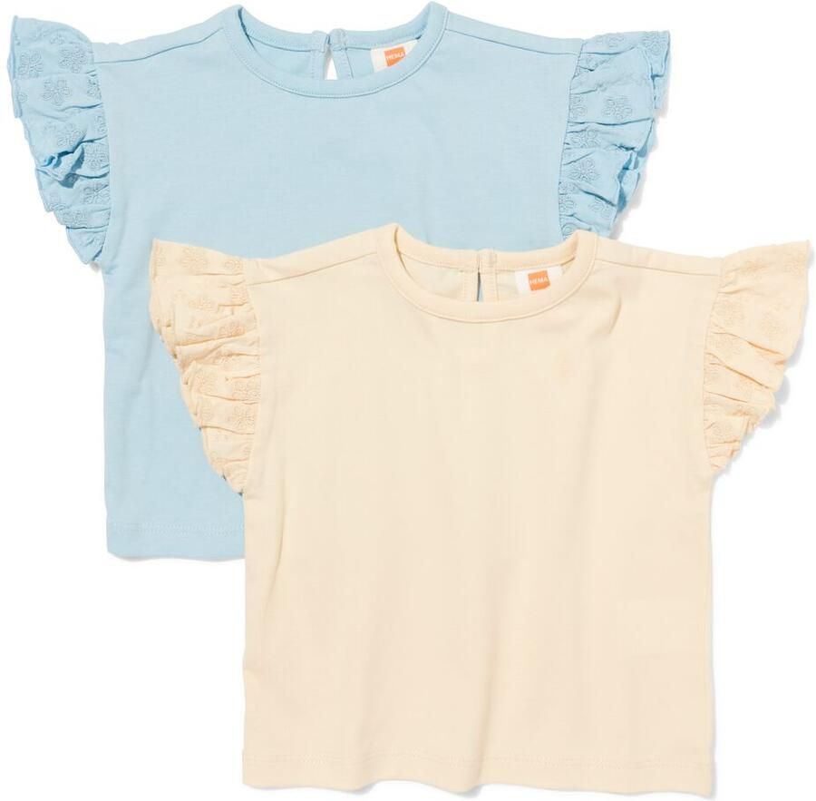 HEMA Baby T-shirts Jersey 2 Stuks Blauw (blauw) - Foto 2