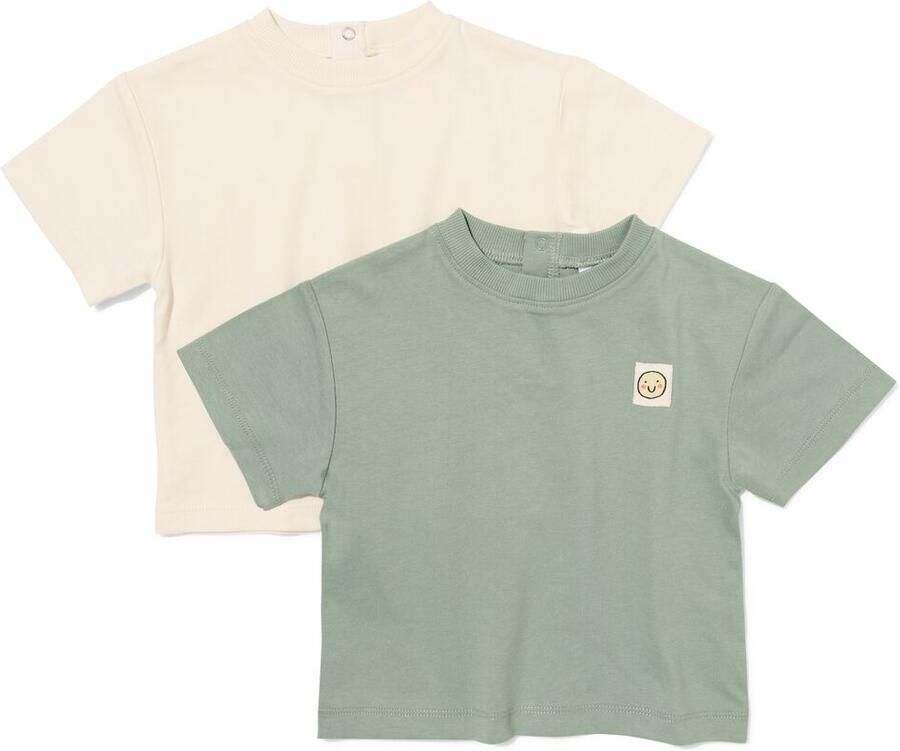 HEMA Baby T-shirts Jersey 2 Stuks Ecru (ecru) - Foto 2