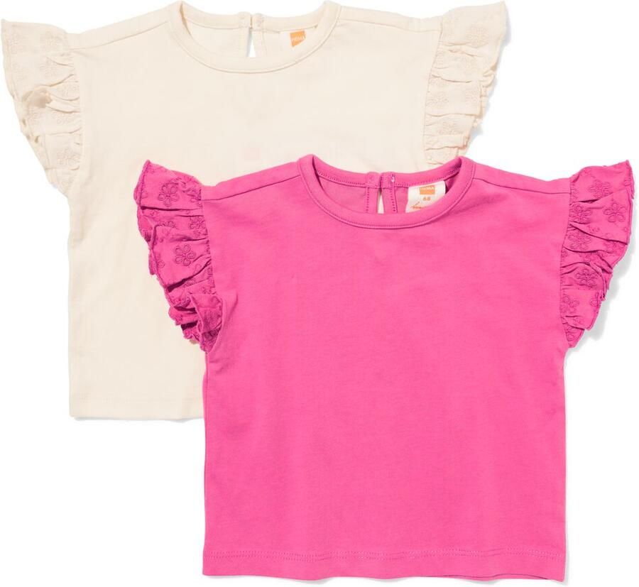HEMA Baby T-shirts Jersey 2 Stuks Ecru (ecru) - Foto 2