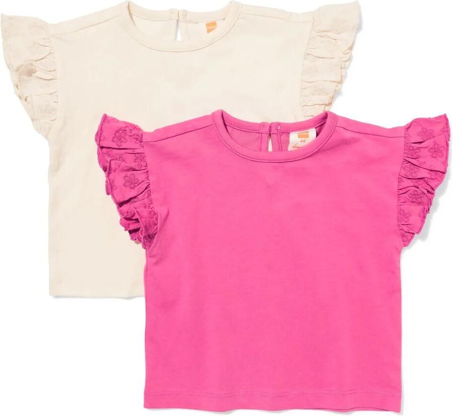 HEMA Baby T-shirts Jersey 2 Stuks Ecru (ecru)