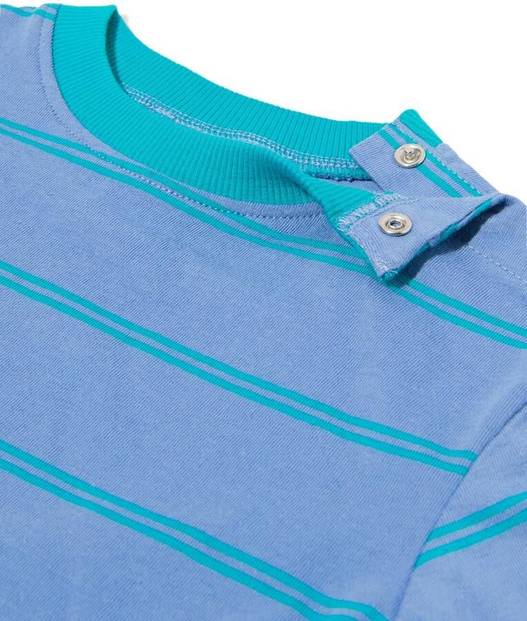 HEMA Baby T-shirts Jersey Strepen 2 Stuks Blauw (blauw)