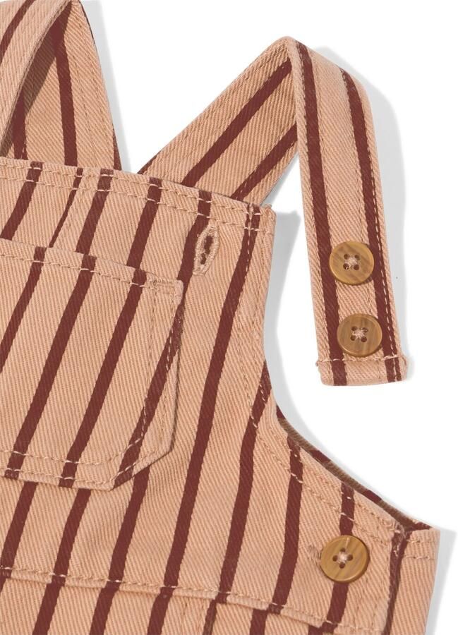 HEMA Baby Tuinbroek Strepen Bruin (bruin)