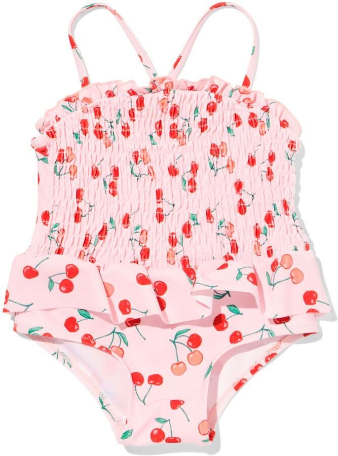 HEMA Babybadpak Smock Kersen Roze (roze)