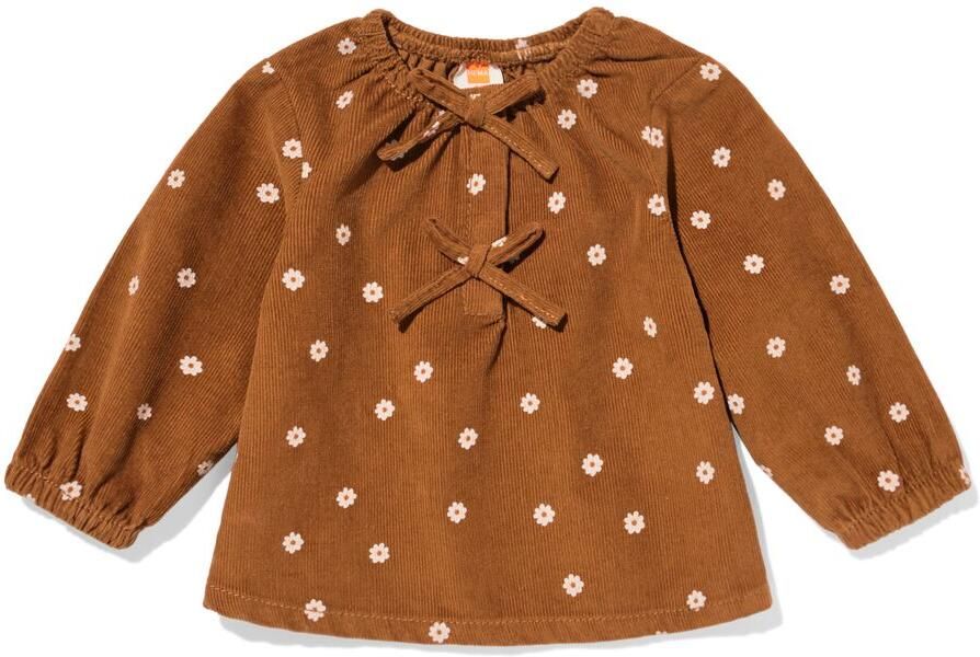 HEMA Babyblouse Corduroy Bloemen Bruin (bruin) - Foto 2