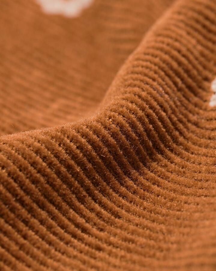 HEMA Babyblouse Corduroy Bloemen Bruin (bruin)