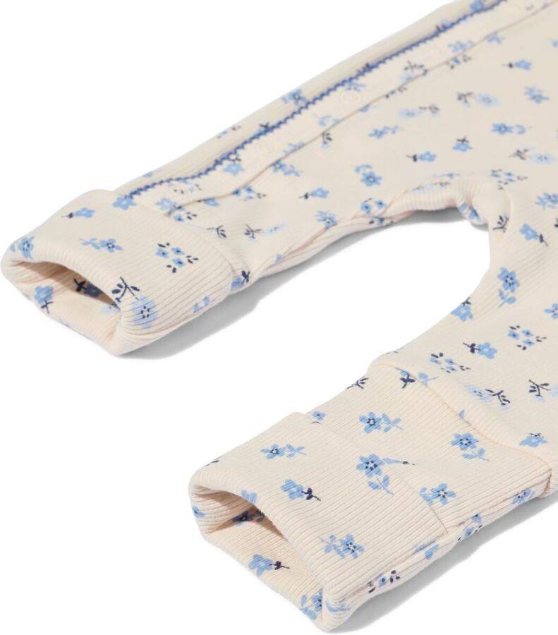 HEMA Babyboxpakje Rib Bloemen Ecru (ecru) - Foto 2