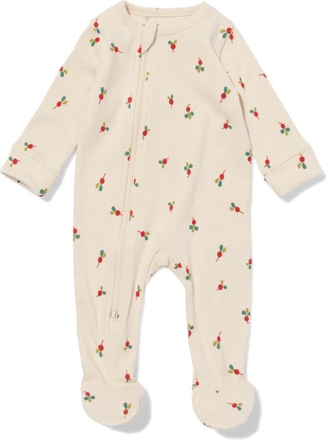 HEMA Babyboxpakje Rib Radijsjes Ecru (ecru)