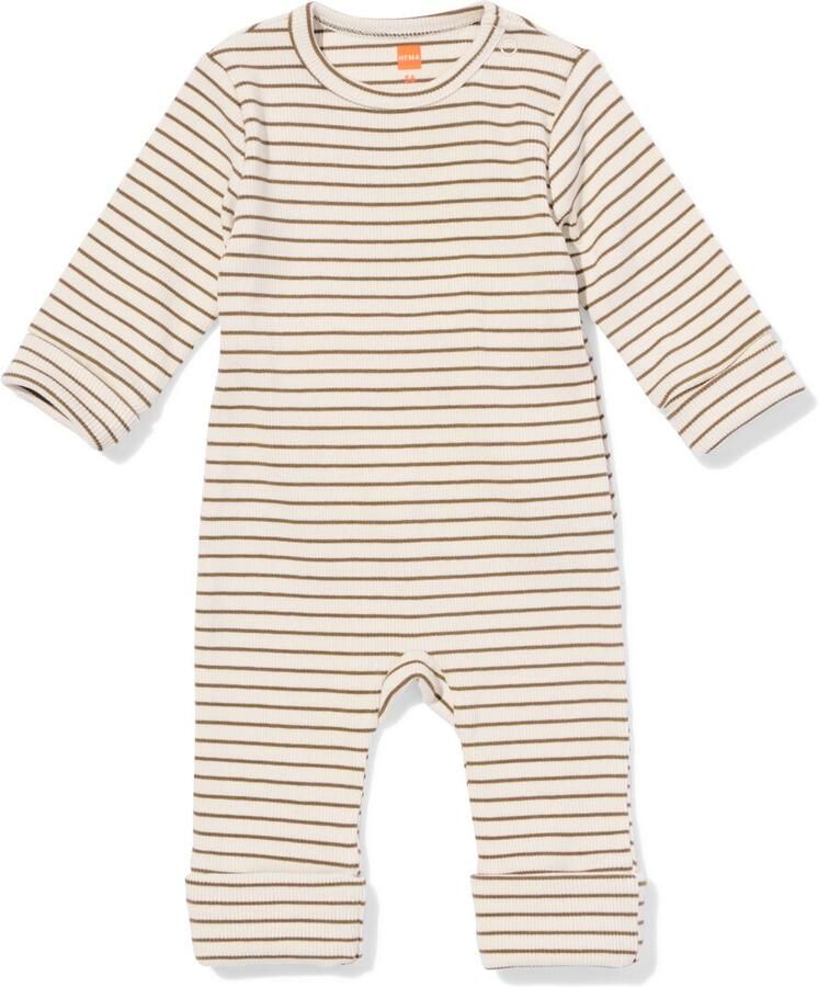 HEMA Babyboxpakje Rib Strepen Ecru (ecru)