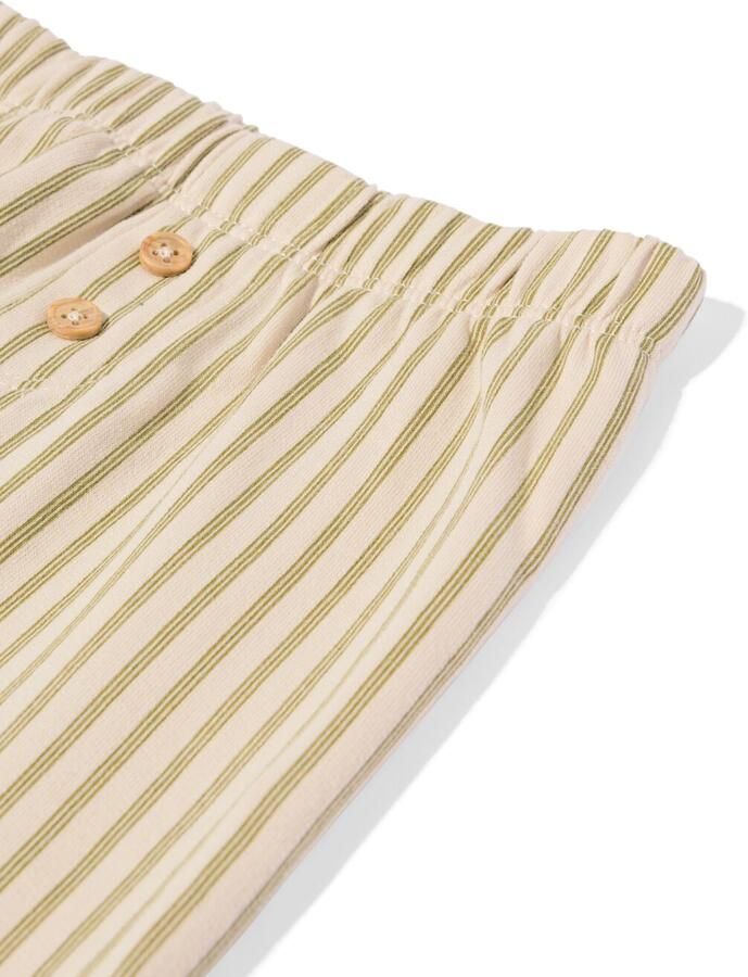 HEMA Babybroek Comfy Fit Jersey Strepen Ecru (ecru)