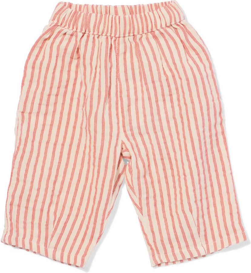 HEMA Babybroek Comfy Fit Mousseline Strepen Rood (rood) - Foto 2