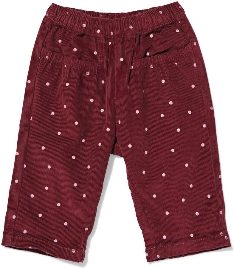 HEMA Babybroek Comfy Fit Ribstippen Bordeauxrood (bordeauxrood)
