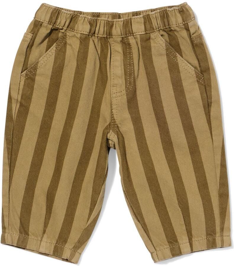 HEMA Babybroek Comfy Fit Strepen Olijf (olijf)