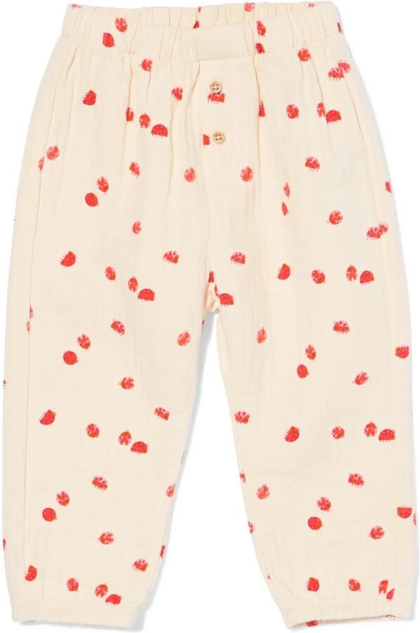 HEMA Babybroek Lieveheersbeestjes Ecru (ecru)