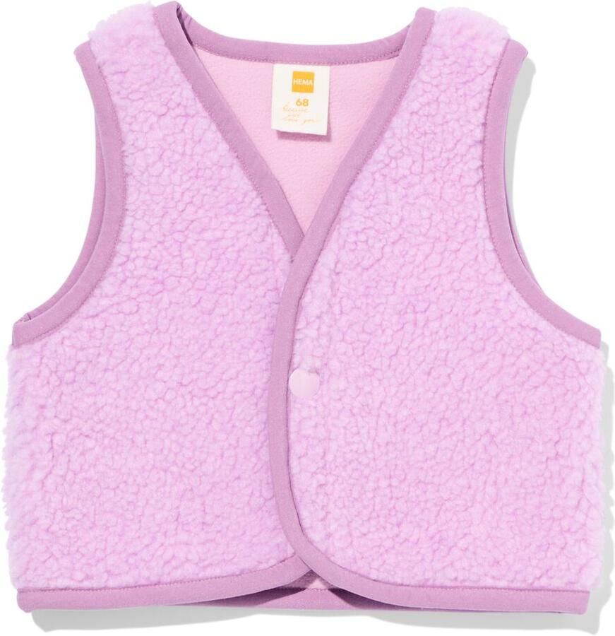 HEMA Babygilet Fleece Paars (paars) - Foto 2