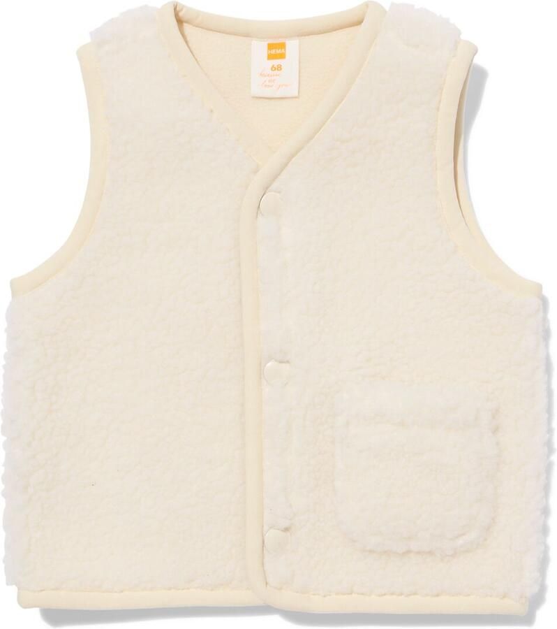 HEMA Babygilet Teddy Ecru (ecru)