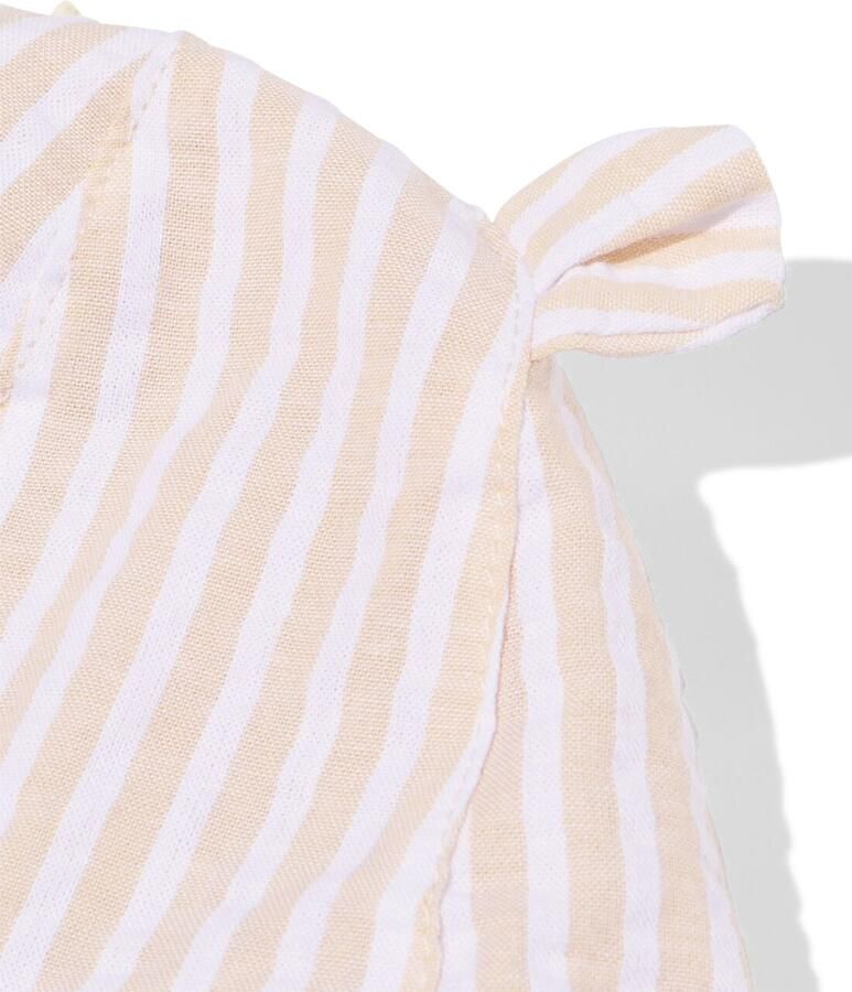 HEMA Babyhoed Seersucker Strepen Beige (beige)