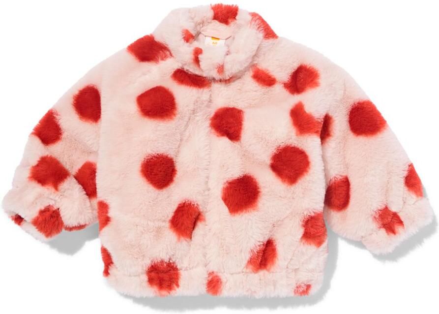 HEMA Babyjas Bomberjack Imitatiebont Stippen Roze