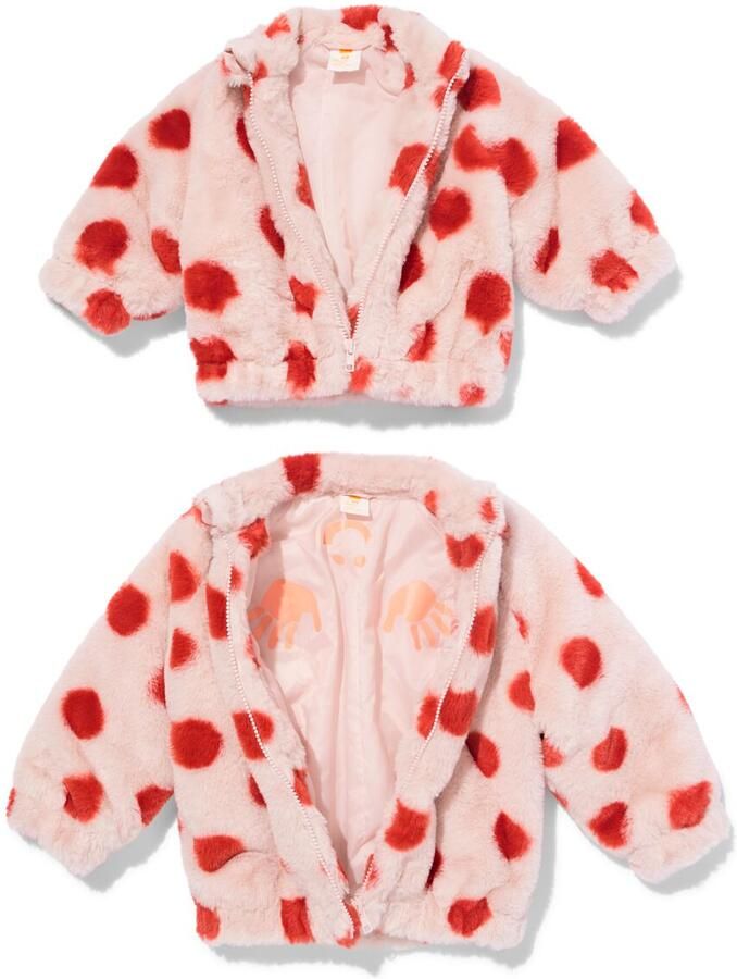 HEMA Babyjas Bomberjack Imitatiebont Stippen Roze - Foto 2