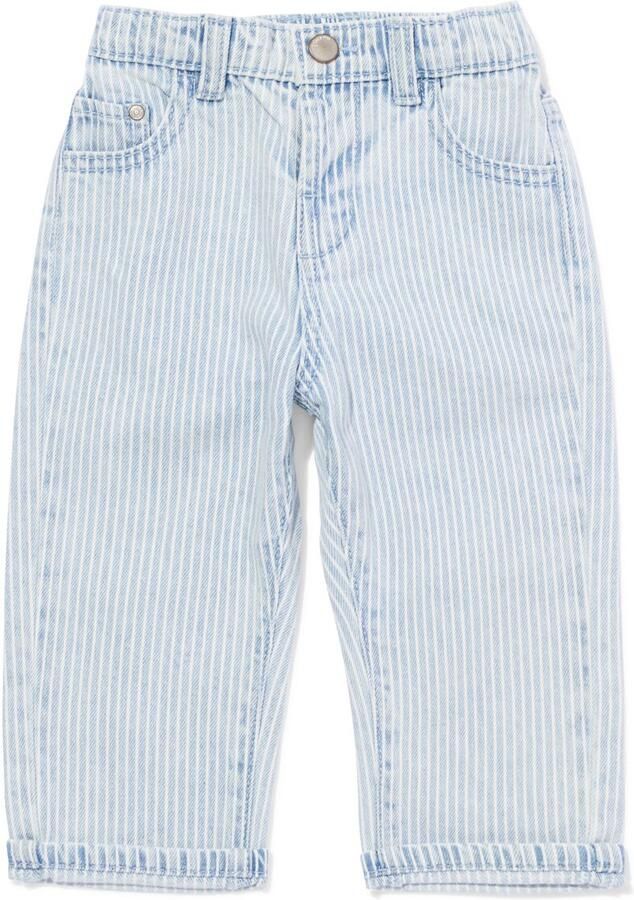 HEMA Babyjeans Strepen Blauw (blauw)