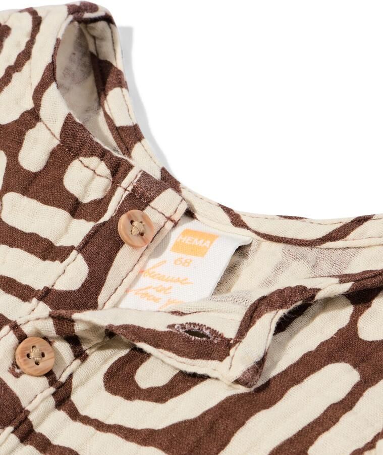 HEMA Babyjumpsuit Abstract Bruin (bruin) - Foto 2