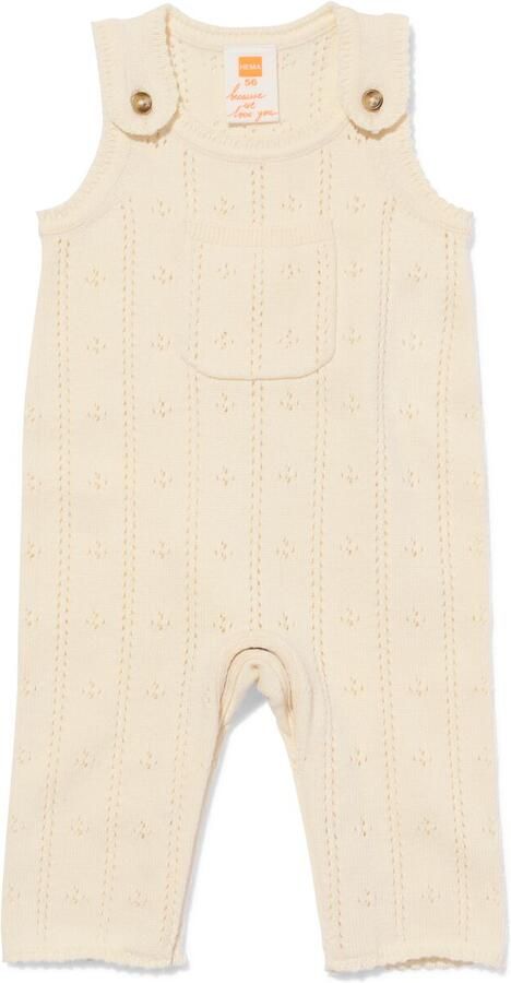 HEMA Babyjumpsuit Ajour Ecru (ecru)