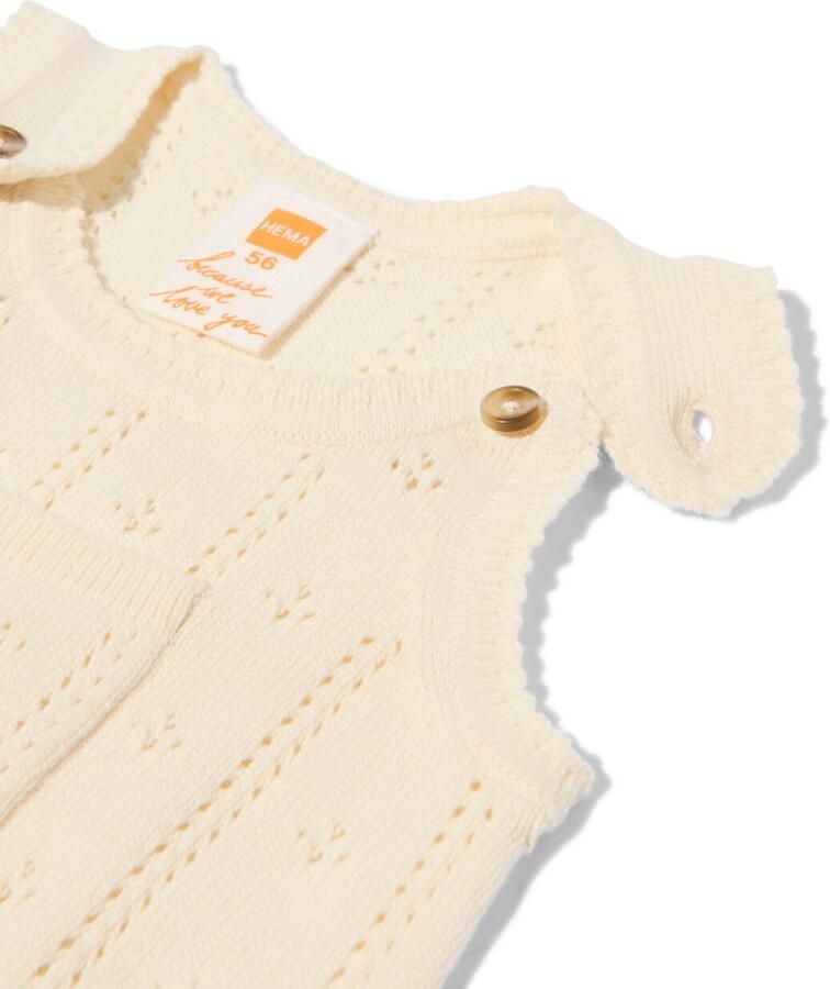 HEMA Babyjumpsuit Ajour Ecru (ecru) - Foto 2
