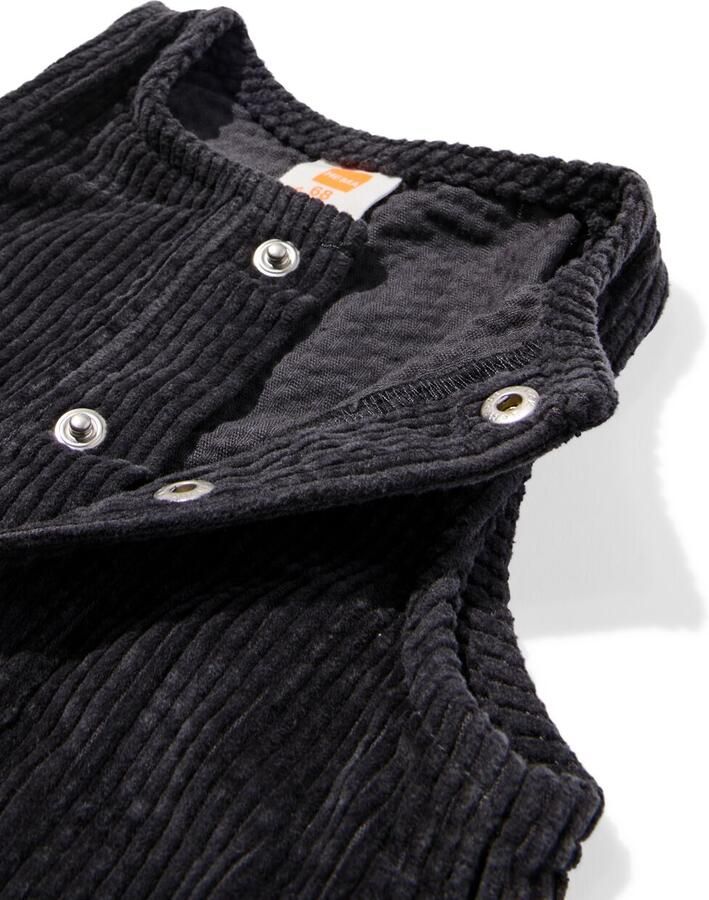 HEMA Babyjumpsuit Corduroy Donkergrijs (donkergrijs)