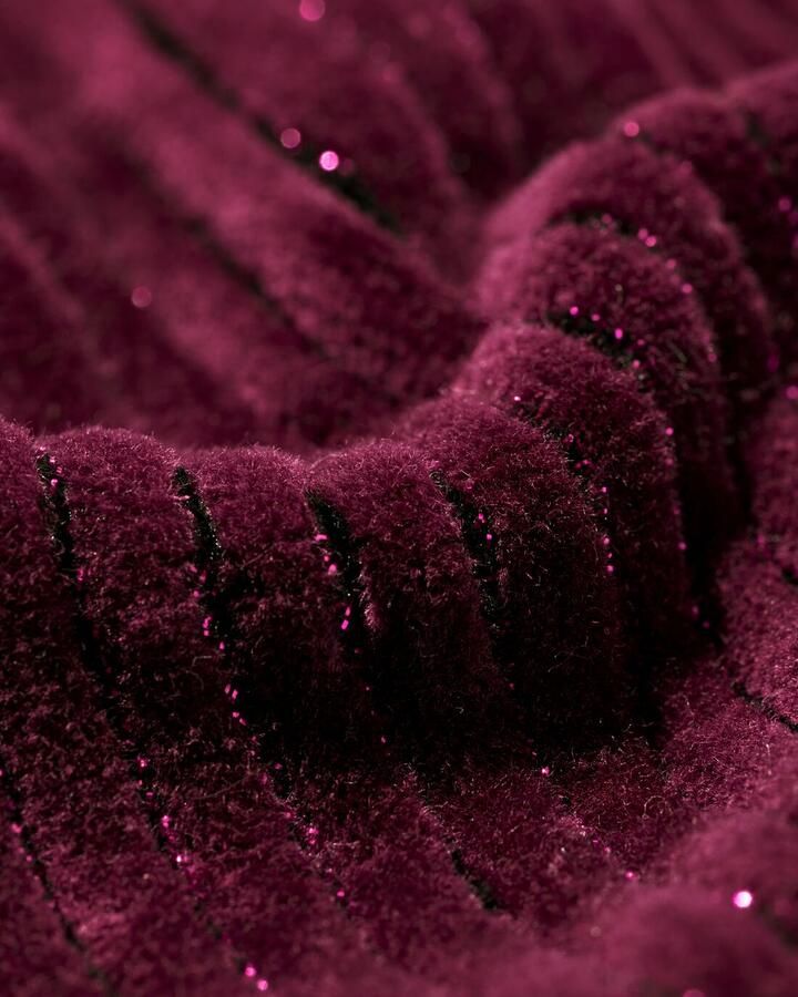 HEMA Babyjurk Rib Glitter Donkerrood (donkerrood)