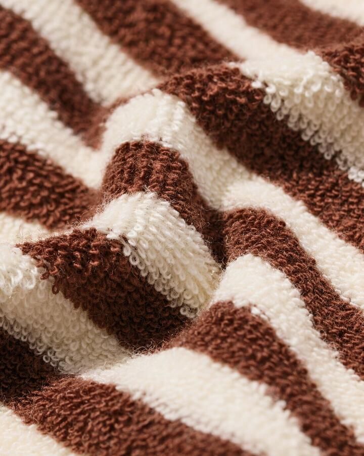 HEMA Babykledingset Badstof Strepen Bruin (bruin)