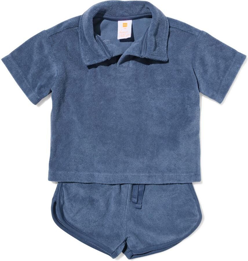 HEMA Babykledingset Comfy Fit Badstof Blauw (blauw) - Foto 2