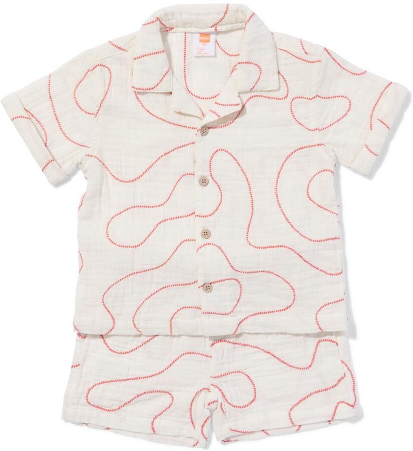 HEMA Babykledingset Mousseline Swirl Ecru (ecru)