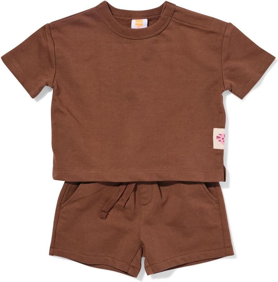 HEMA Babykledingset Sweatstof Bruin (bruin) - Foto 2