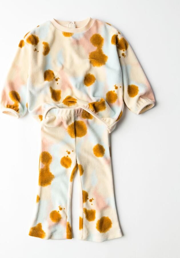 HEMA Babykledingset Velours Dessin Multi