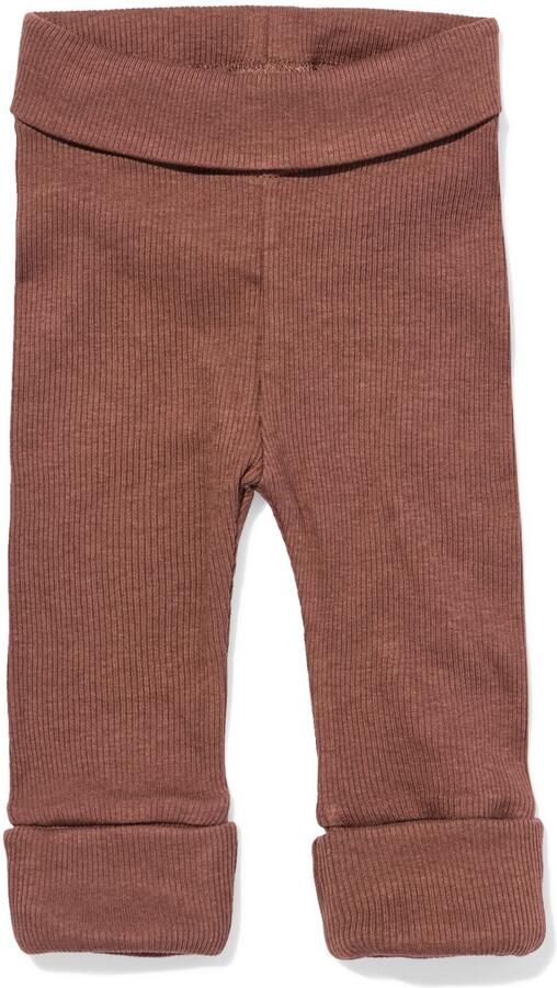 HEMA Babylegging Aansluitend Rib Bruin (bruin)