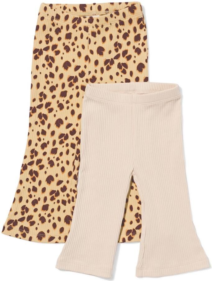 HEMA Babylegging Flared Fit Luipaard Bruin (bruin) - Foto 2