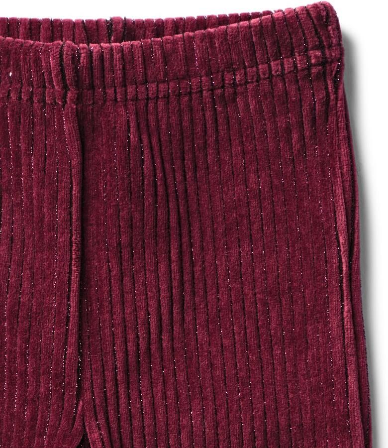 HEMA Babylegging Flared Fit Velours Rib Lurex Aubergine - Foto 2