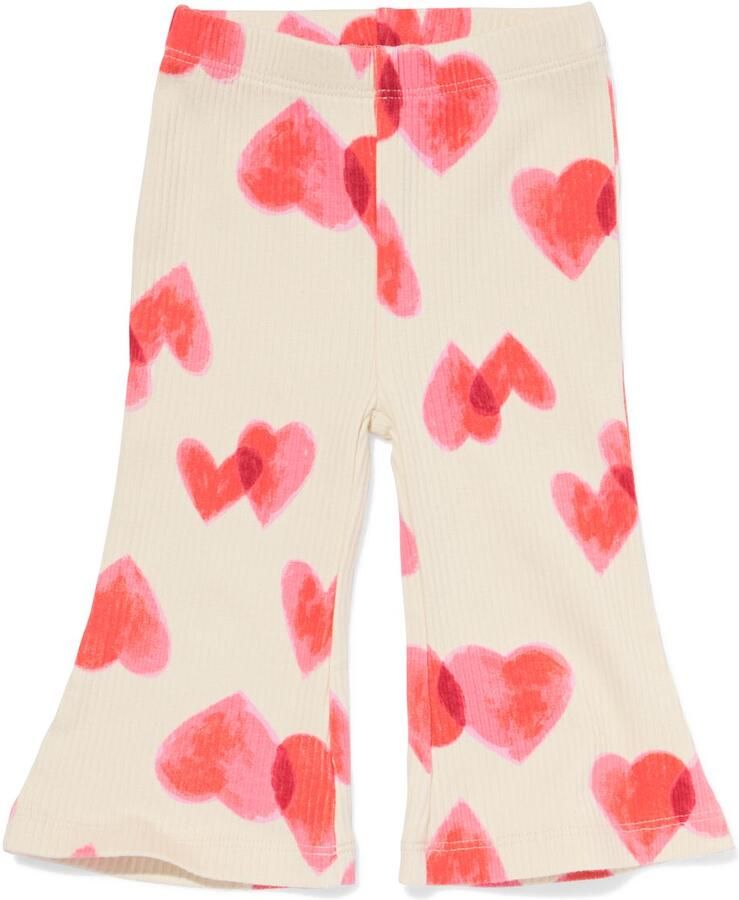 HEMA Babylegging Flared Hartjes Ecru (ecru) - Foto 2