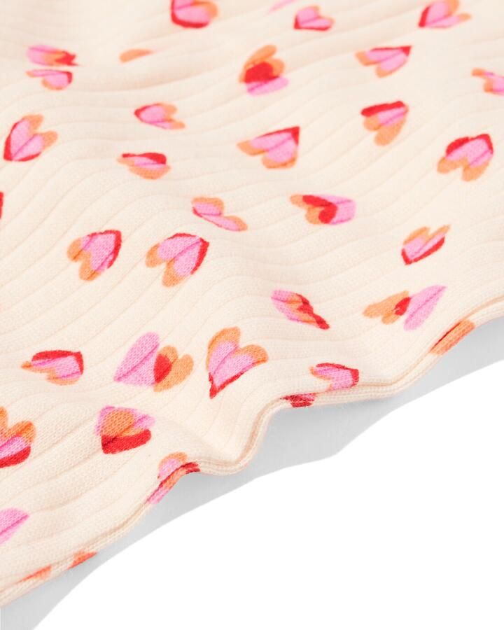 HEMA Babyleggings Flared Fit Rib Kant Hartjes 2 Stuks Lichtgroen (lichtgroen)
