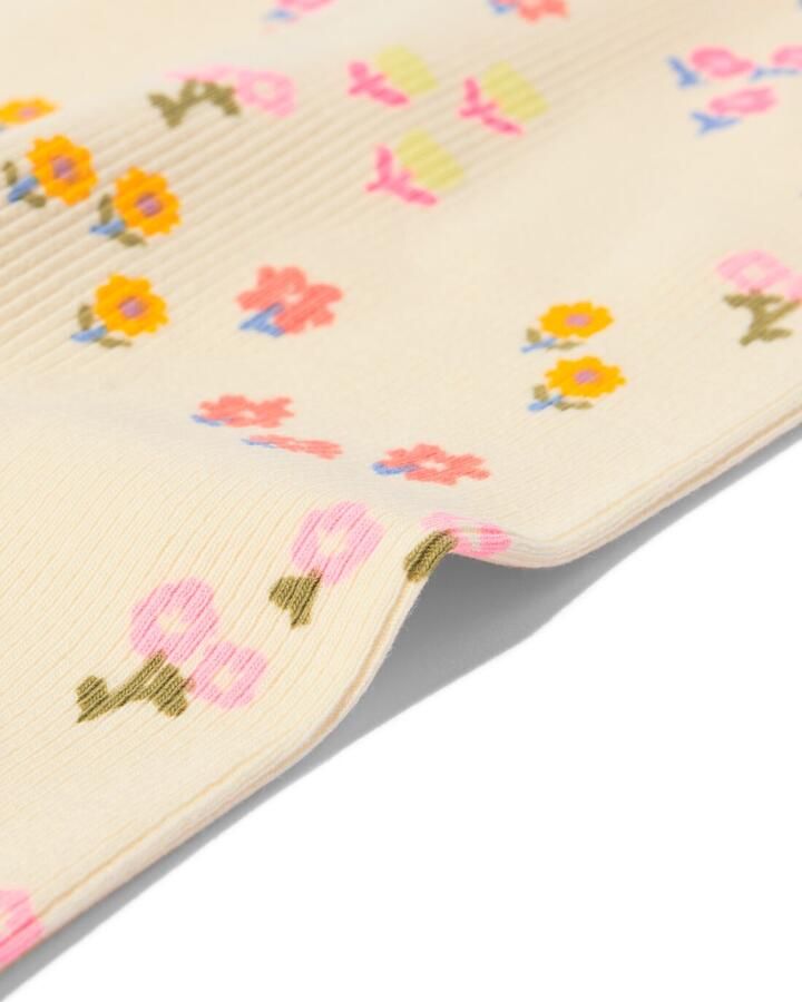 HEMA Babyleggings Rib Bloemen 2 Stuks Roze (roze) - Foto 2