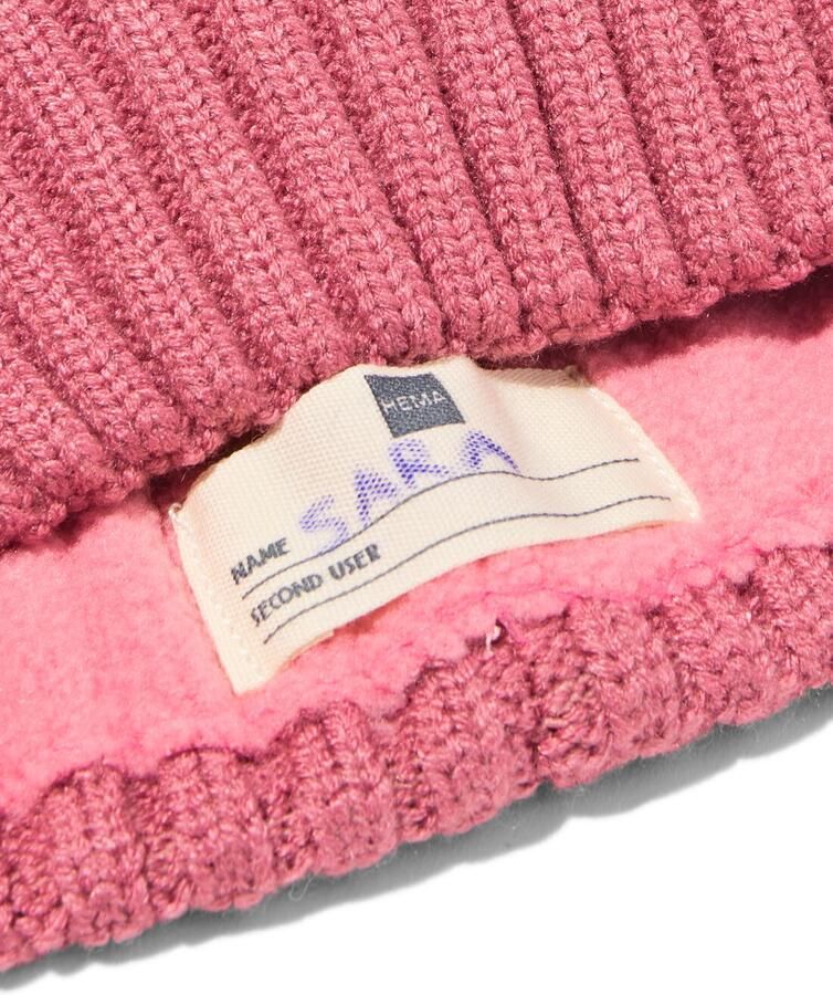 HEMA Babymuts Pompon Roze - Foto 2