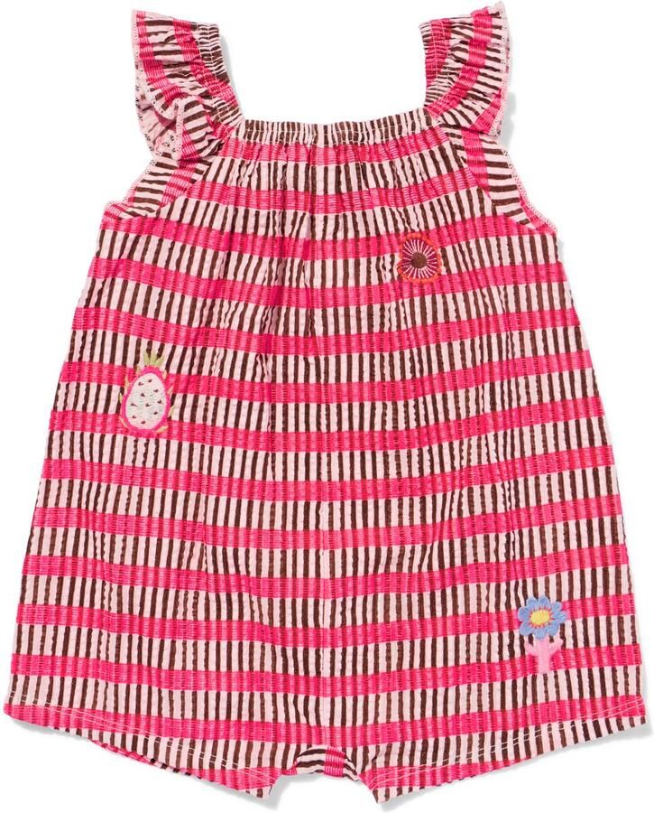 HEMA Babyplaysuit Seersucker Strepen Roze (roze) - Foto 2
