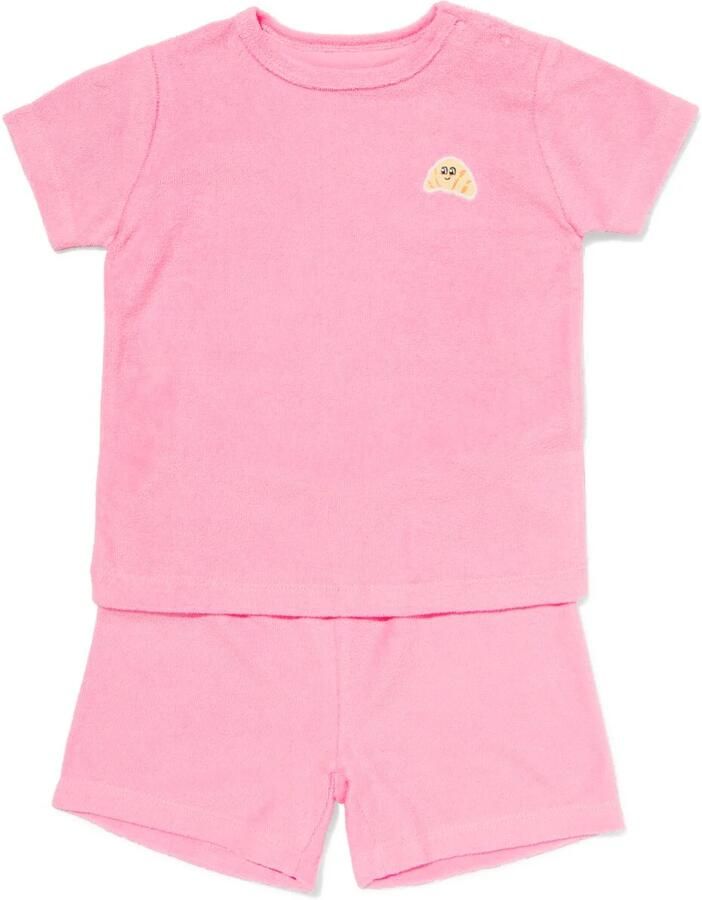 HEMA Babypyjama Badstof Roze (roze)