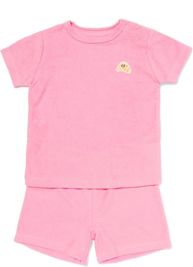 HEMA Babypyjama Badstof Roze (roze)