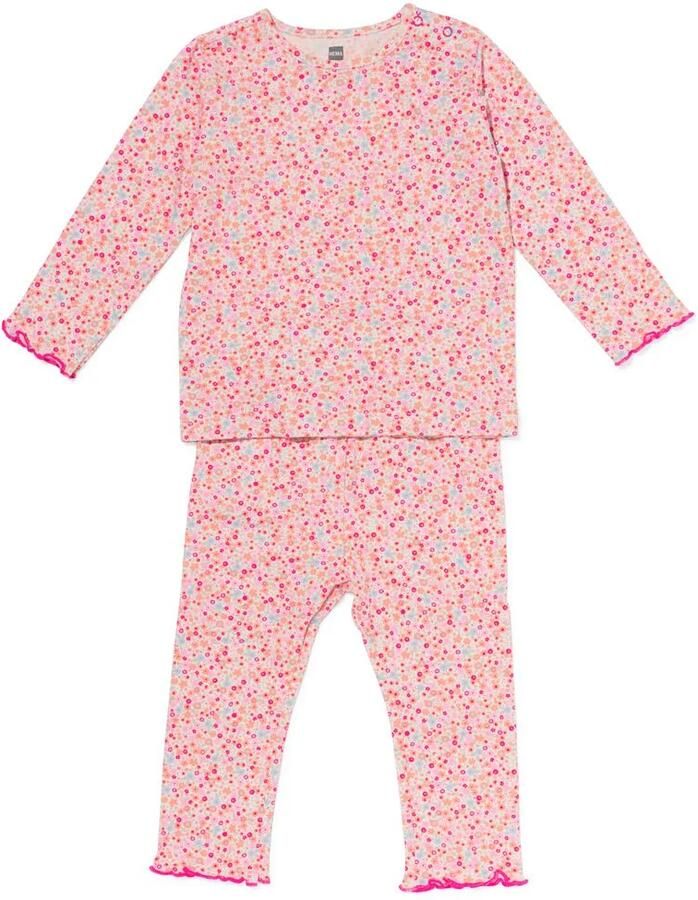HEMA Babypyjama Bloemen Multicolor (multicolor)